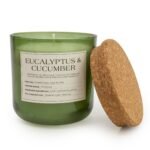 Glass Jar Scented Candle Eucalptus & Cucumber
