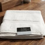 Cream plush bath towel soft absorbent plain dyed cotton towel Lagos Nigeria