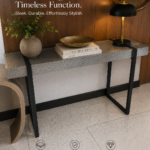 Chargrin console table 140x40x85cm with sleek design for hallway décor in Lagos, Nigeria