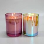 Metallic Red 3 Wick Candle Scented Wild Fig & Cassis