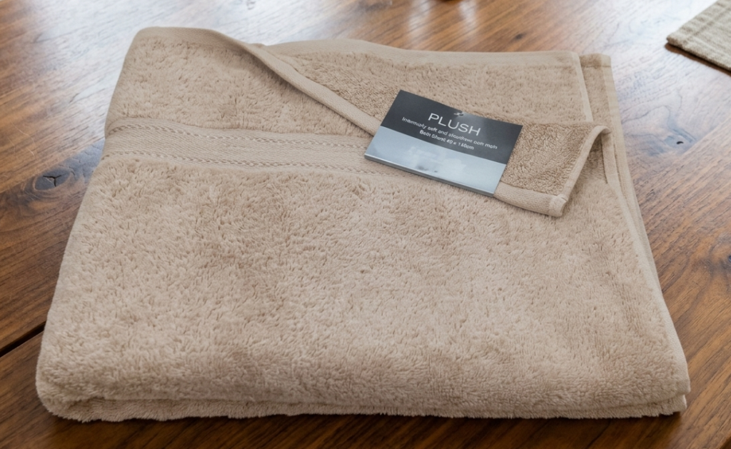 Beige bath sheet soft cotton towel large size for bathroom use in Lagos, Nigeria
