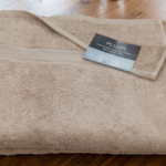Beige bath sheet soft cotton towel large size for bathroom use in Lagos, Nigeria