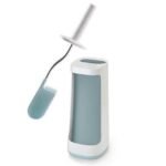 Grey toilet brush with extra large storage caddy for clean Lagos bathrooms, Leez World Nigeria.