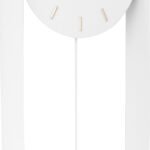 Wall Clock Pendulum Charm Steel White 50X20X4.8#W.Gold Battons