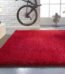 Plush red shaggy area rug, 160x230cm, with thick soft pile for living room or bedroom decor in Lagos, Nigeria