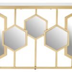 Rio Console Table Gold Finish Mirror Iron