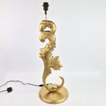 Gold Leaf Des Lamp Blk Sh