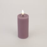 Led Flame Candle Lilac Large