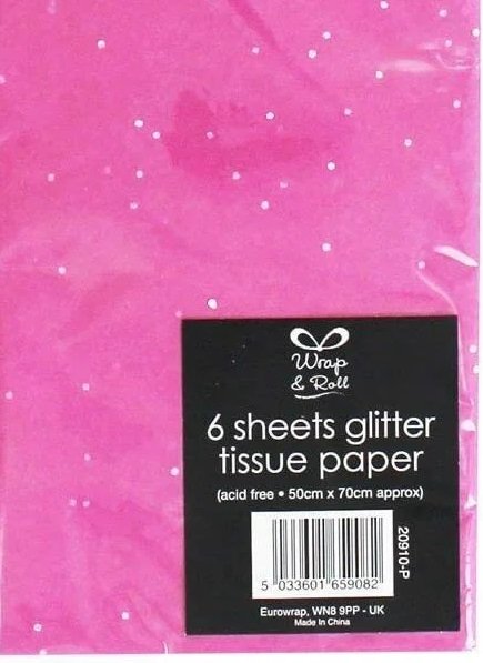 6 sheets of pink glitter tissue paper 6 sheets of pink glitter tissue paper for luxury gift wrapping and crafts in Lagos, Nigeria