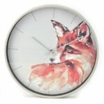 Meg Hawkins Round Wall Clock 30 Cm Fox