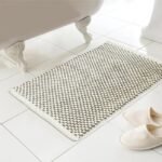 Basket Weave Natural Bath Mat Soft Rug Absorbent Neutral