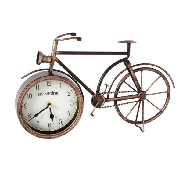 Hometime bicycle metal mantel clock with vintage design and Arabic dial in Lagos, Nigeria