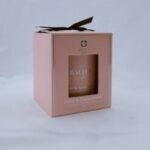 150Gm Soy Candle In Pink Gift Box Scented Orris & Sandalwood