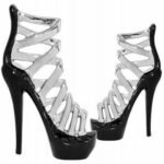 Silver/Black Stiletto 27X19X6.5Cm Table Décor