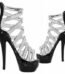 Silver black stiletto shoe figurine 37x22x8 decorative table ornament for home décor in Lagos, Nigeria
