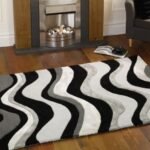 Botanical Saria 150X240 Black/Silver Rug