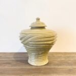 Fine Earthenware Vase In Green