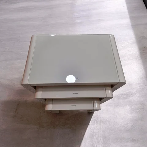 Modern side table beside a sofa in a stylish living room in Lagos, Nigeria