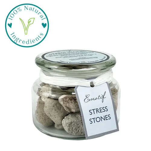 Decorative scented pebbles in a small bowl releasing fragrance in a modern Lagos home setting