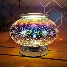 Elegant aroma lamp glowing warmly while diffusing fragrance in a modern Lagos home