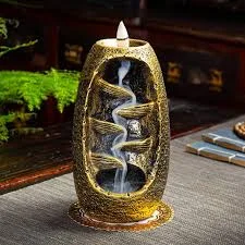 Stylish burner releasing fragrance in a warm Lagos living room setting
