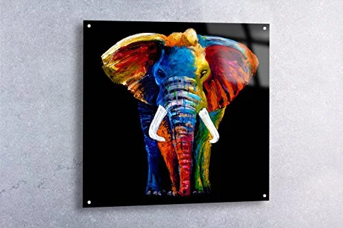 Modern glass wall art panel reflecting light in a living room in Lagos, Nigeria