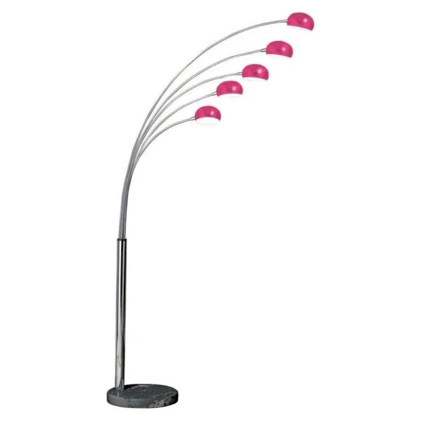 Tall modern floor lamp illuminating a cozy living room corner in Lagos, Nigeria