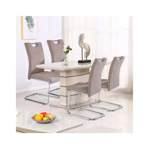 Dining table and chair set in a modern Lagos home dining area with a stylish and coordinated look