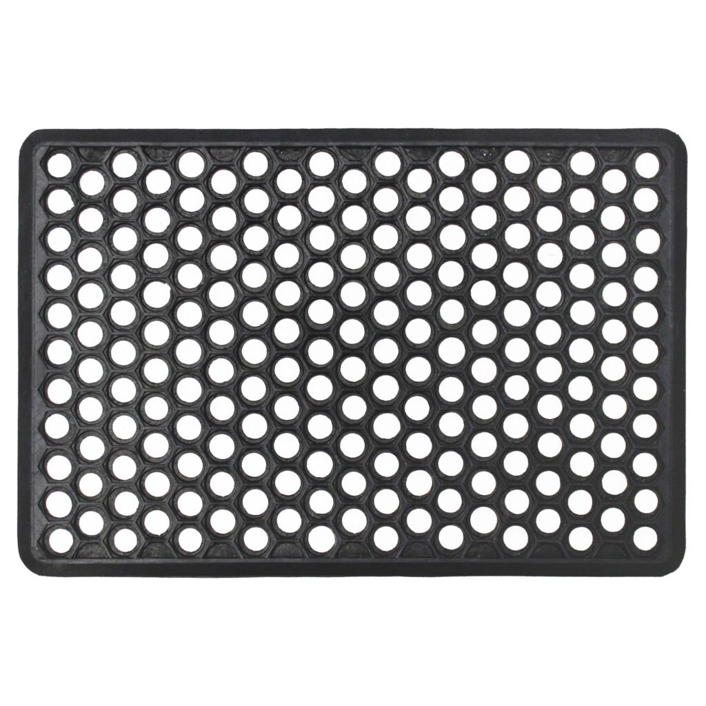 Honeycomb rubber doormat 40x60cm black outdoor entrance mat durable rubber mat in Lagos, Nigeria
