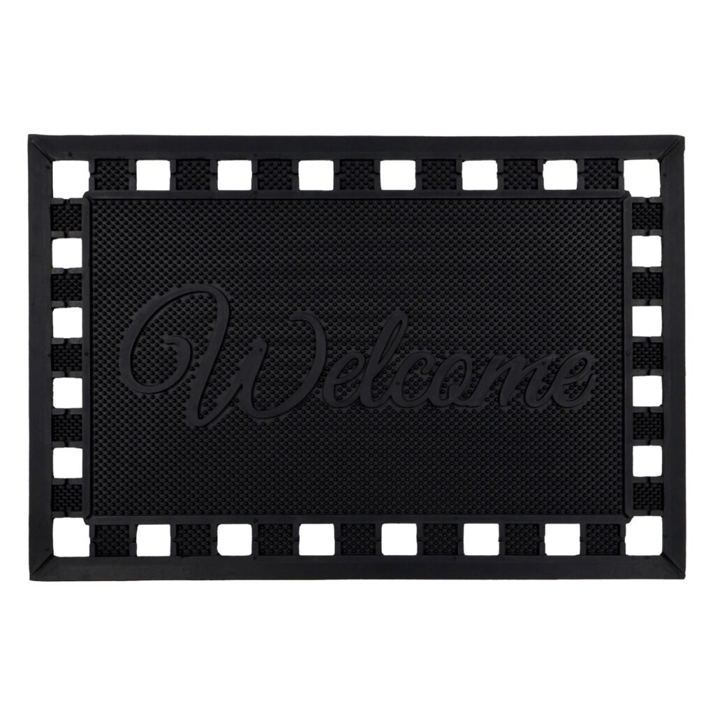 Maiva welcome rubber scraper mat 40x60cm black outdoor entrance doormat in Lagos, Nigeria