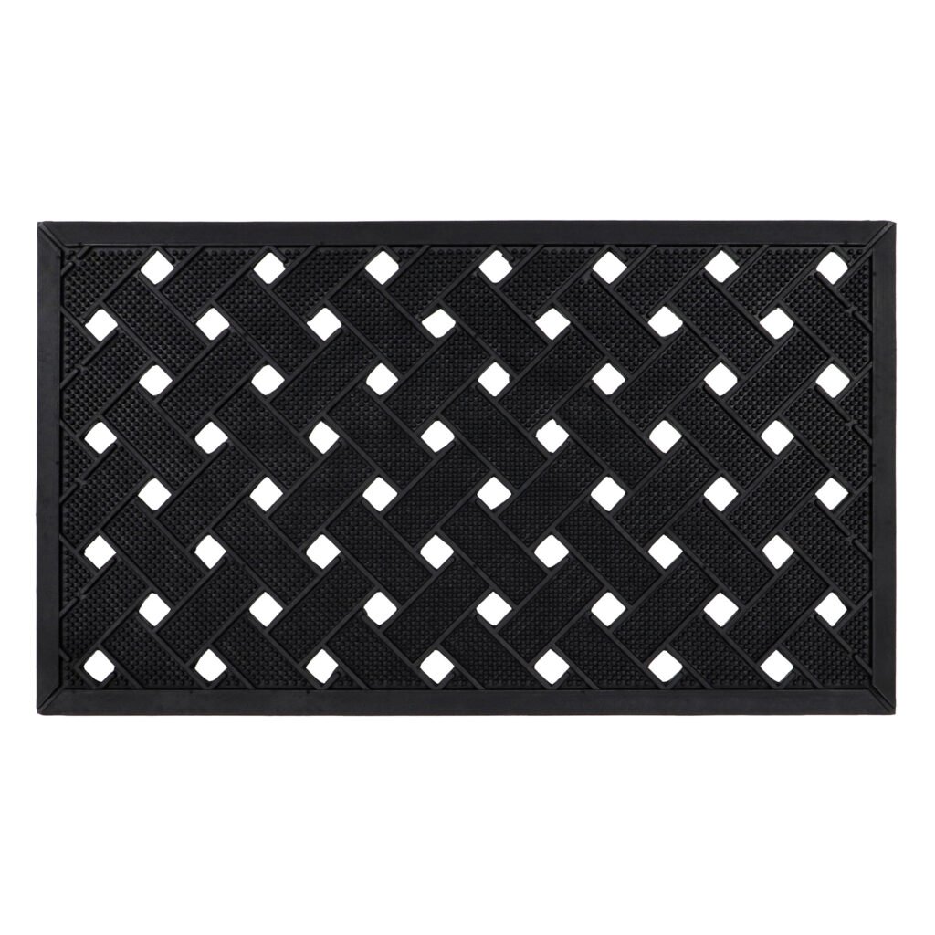 Lattice rubber scraper mat 40x70cm black entrance doormat outdoor rubber mat in Lagos, Nigeria