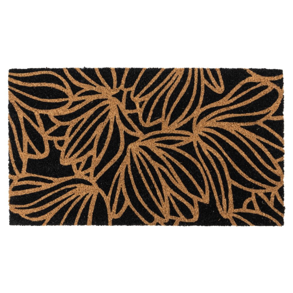 Latex coir black floral 40x70cm doormat entrance mat for doorway in Lagos Nigeria