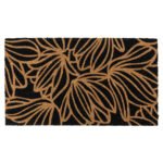 Latex coir black floral 40x70cm doormat entrance mat for doorway in Lagos Nigeria