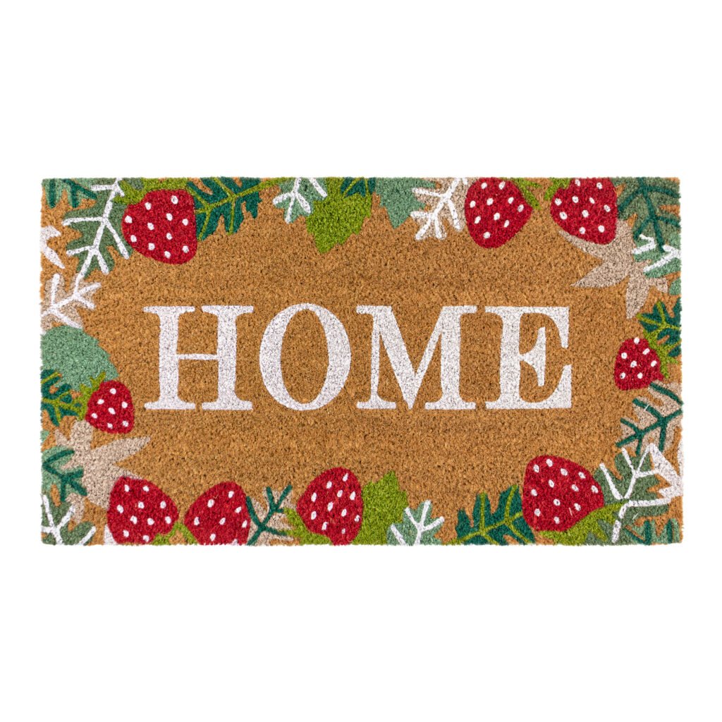 Latex coir Strawberry Fields 40x70cm floral doormat entrance mat for doorway in Lagos Nigeria