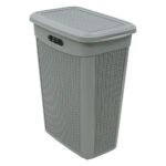 loop 43l slim laundry basket grey plastic ventilated clothes hamper in Lagos, Nigeria