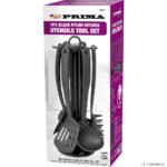7 piece black nylon kitchen utensil set with heat resistant tools for non-stick cooking in Lagos, Nigeria