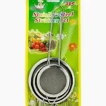 3pc stainless steel strainer set kitchen mesh strainers for pasta flour and food washing in Lagos Nigeria