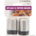 Polished mirror finish 2pc stainless steel salt and pepper shaker set for modern dining in Lagos, Nigeria