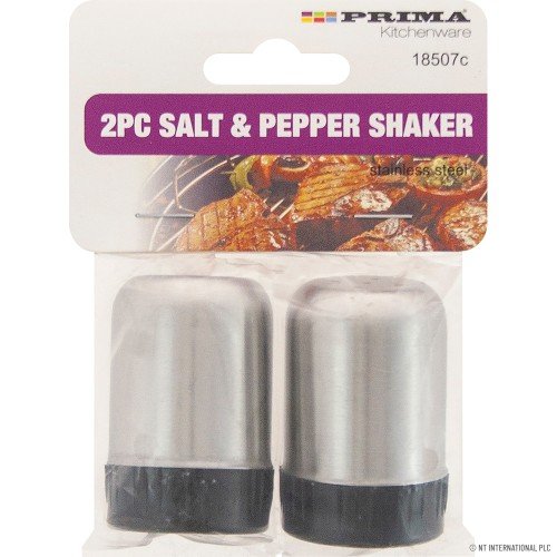 Polished mirror finish 2pc stainless steel salt and pepper shaker set for modern dining in Lagos, Nigeria
