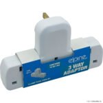White 3-way wall adaptor socket for plugging multiple electronic devices in Lagos, Nigeria