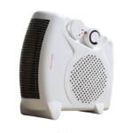 White 2000W flat electric fan heater for portable room heating and indoor comfort in Lagos, Nigeria