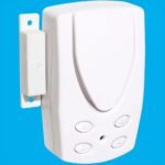 White magnetic contact and keypad door alarm for secure home and office entry in Lagos, Nigeria