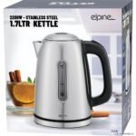 1.7L stainless steel electric kettle with 2200W fast boil for modern kitchens in Lagos, Nigeria