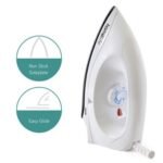 White HomeLife Coral 1200w dry iron with non-stick soleplate for smooth garment pressing in Lagos, Nigeria