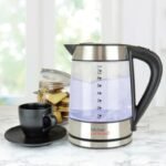 1.7Ltr illuminated cordless glass kettle with eco-friendly fast boil for modern kitchens in Lagos, Nigeria