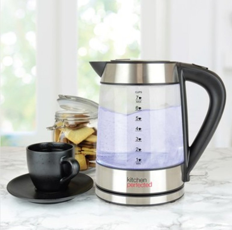 1.7Ltr illuminated cordless glass kettle with eco-friendly fast boil for modern kitchens in Lagos, Nigeria