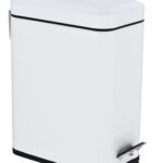 Axus rectangle 5L white pedal bin slim bathroom waste bin in Lagos, Nigeria