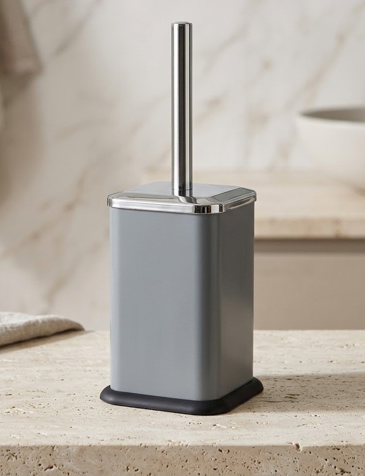 Axus slate toilet brush holder modern grey bathroom accessory in Lagos, Nigeria
