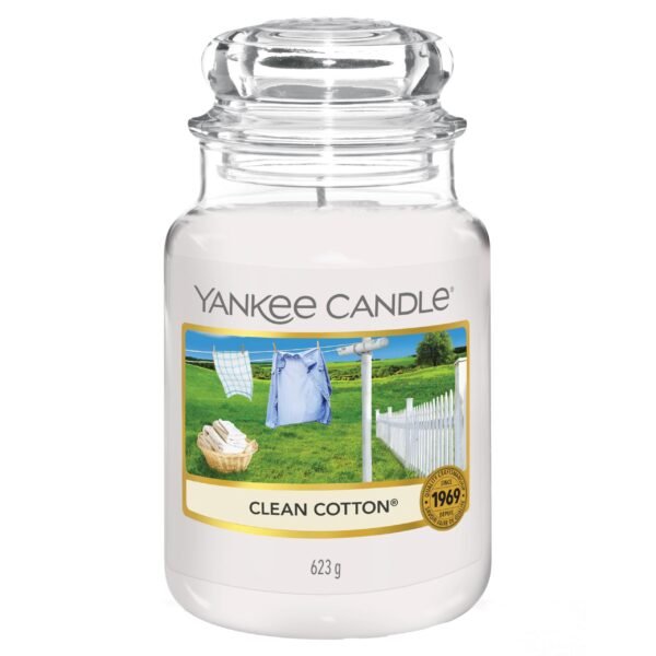Yankee Candle Large Jar 22oz Clean Cotton scented candle in glass jar, Lagos, Nigeria