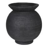 Jet terracotta vase with dark finish for home décor in Lagos Nigeria
